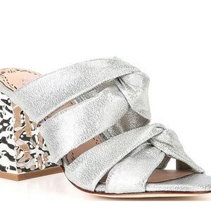 Muse Silver Strappy Mules